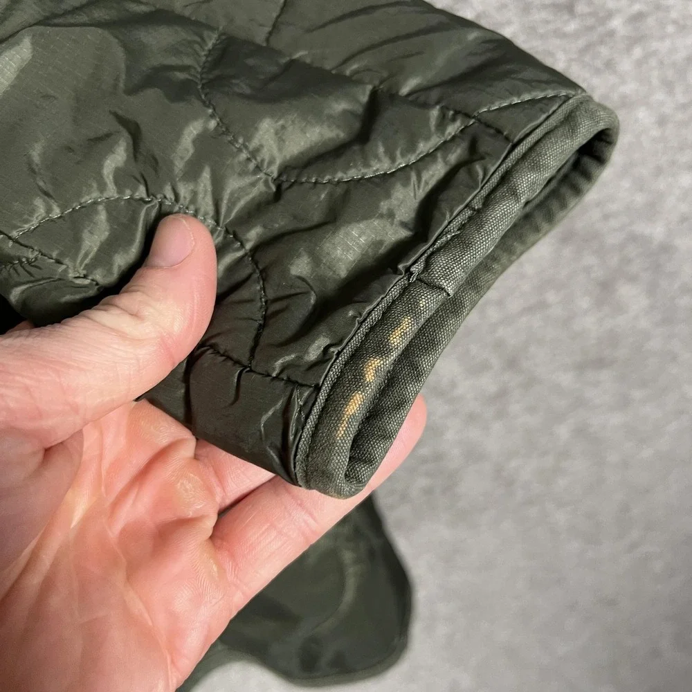 Alpha Industries Jacket Women Small Green Quilted Liner Long Coat Nylon Military - Picture 10 of 11